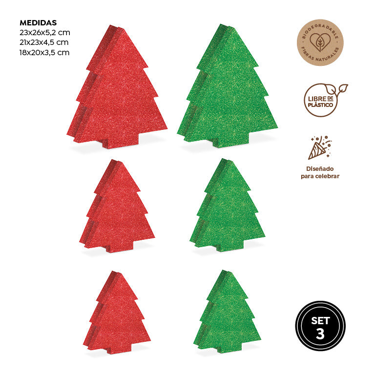 Set casella Forma verde di Natale