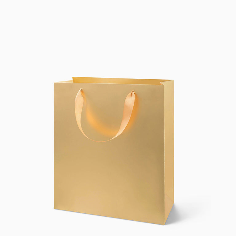 Gold metallic median gift bag