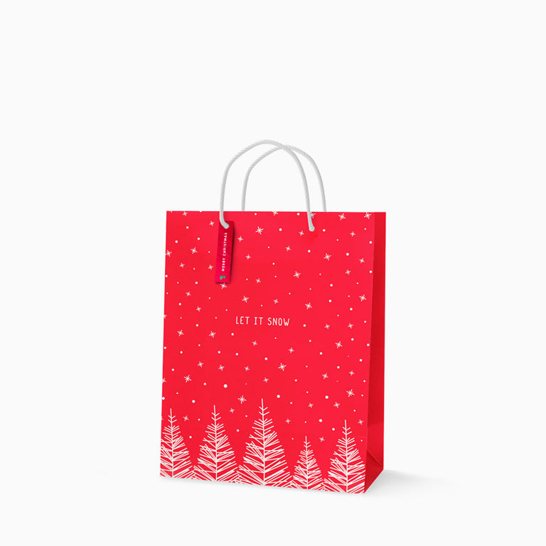 Median Christmas gift bag it snow