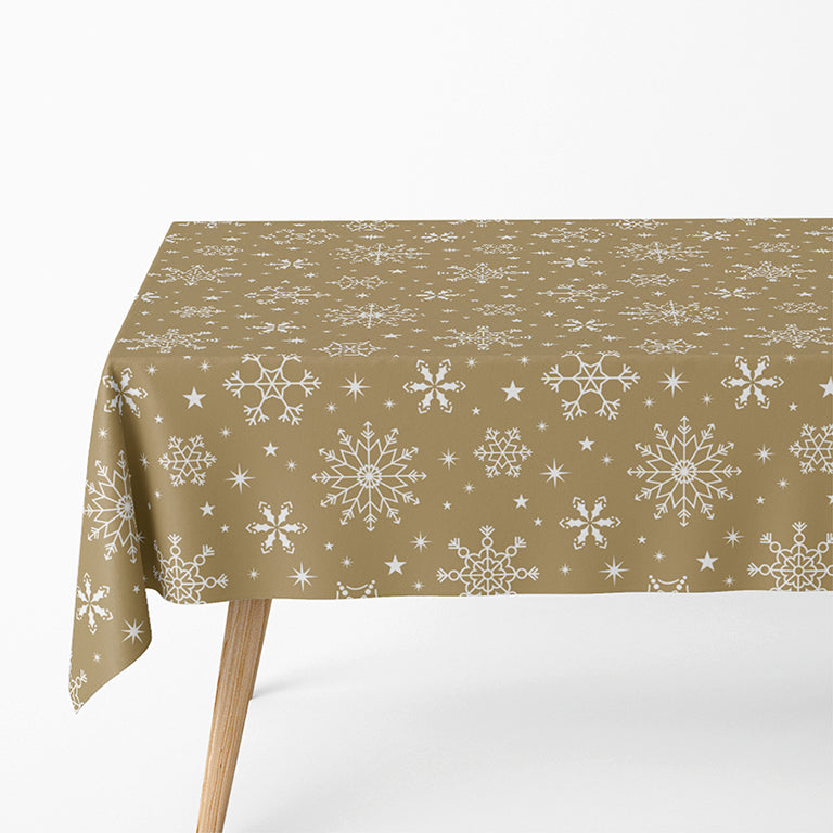 Roll Christmas Tloth Snowflake 1,20 x 5 m de ouro