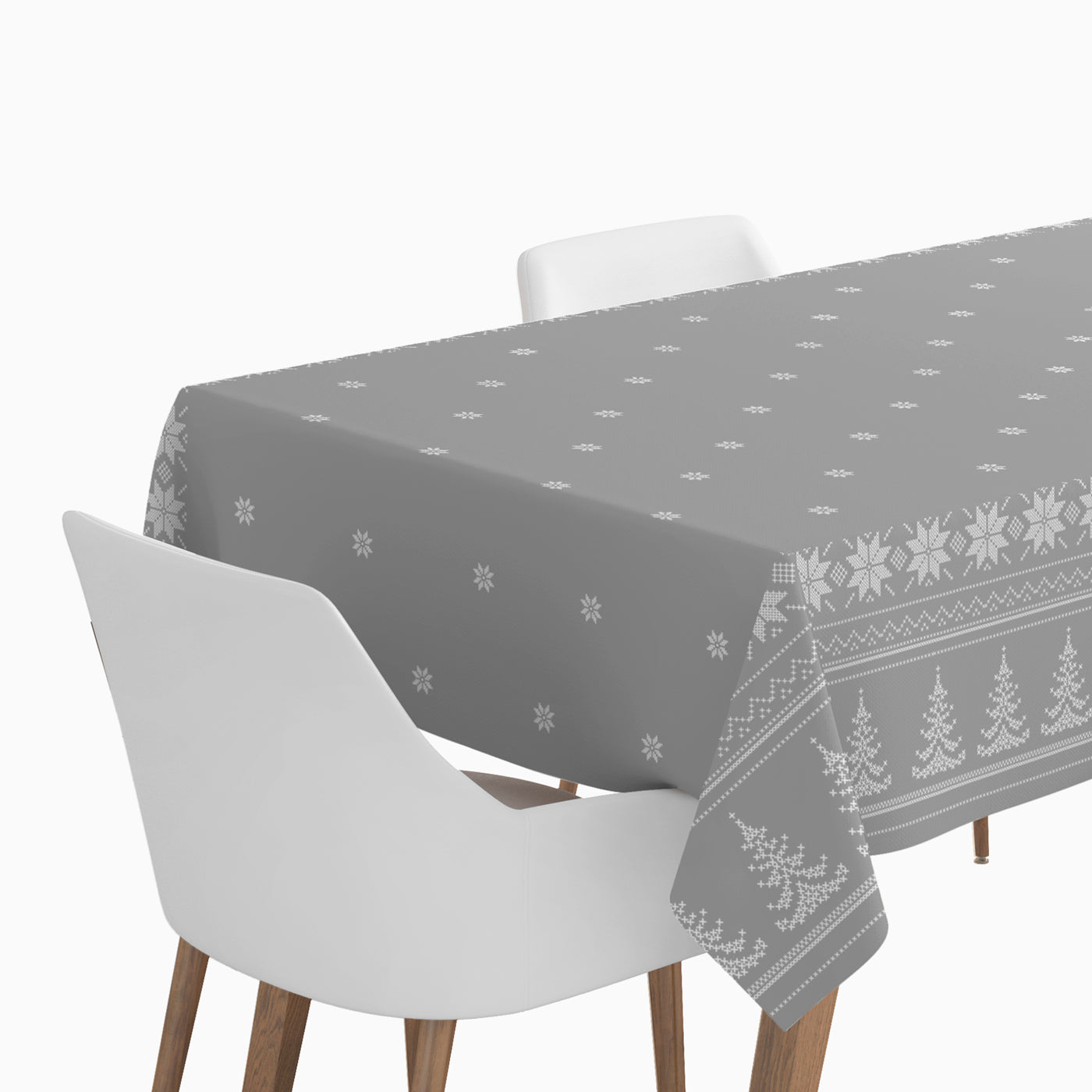 Roll Christmas tablecloth 1.20 x 5 m silver