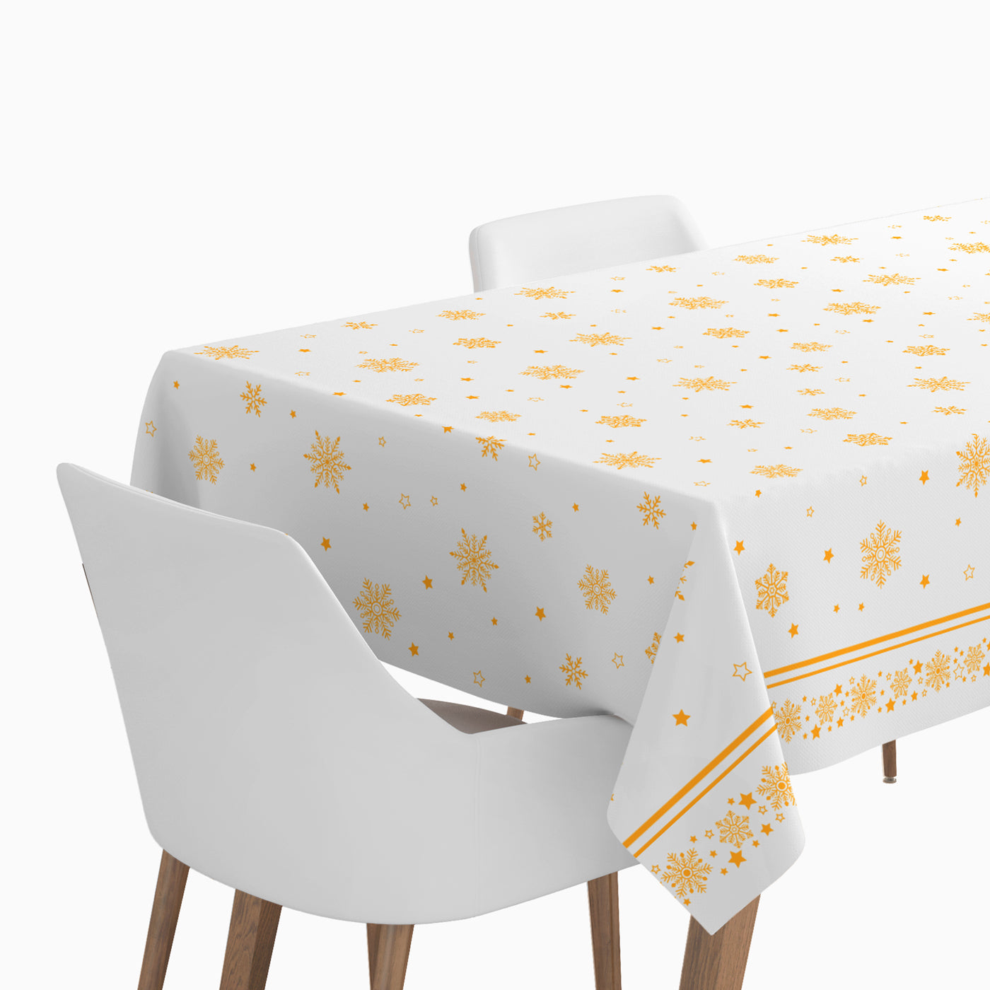 Roll Christmas tablecloth snowflake 1.20 x 5 m gold
