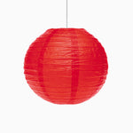Lampe de sphère en papier moyen rouge