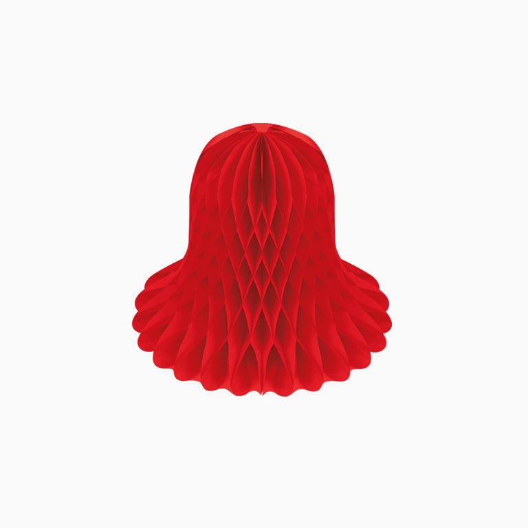 Honeycomb Bell Ø30 cm di carta rossa