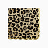 Servilletas de papel con animal print de leopardo y borde dorado