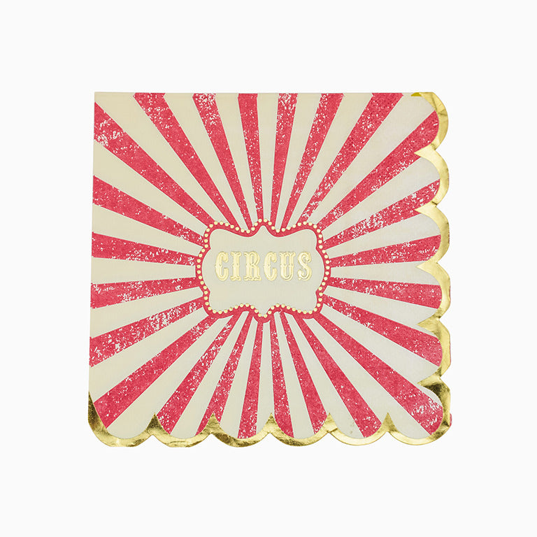 Serviettes de papier de cirque vintage