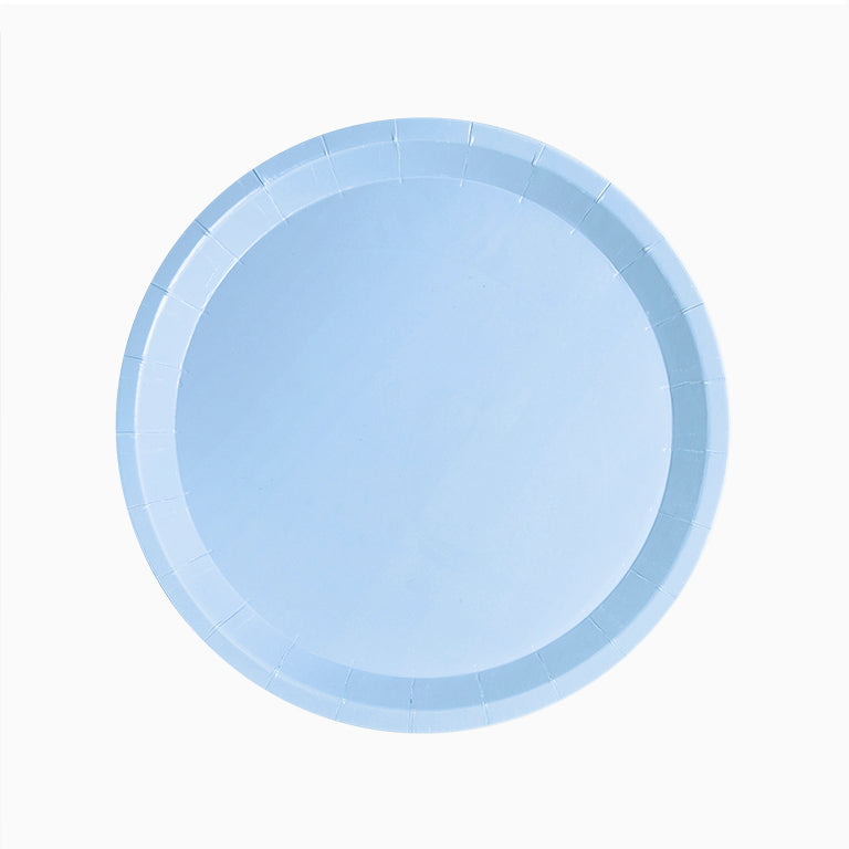Round flat cardboard plate Ø 20.5 cm cake blue