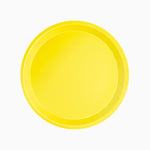 Round flat cardboard plate Ø 20.5 cm yellow
