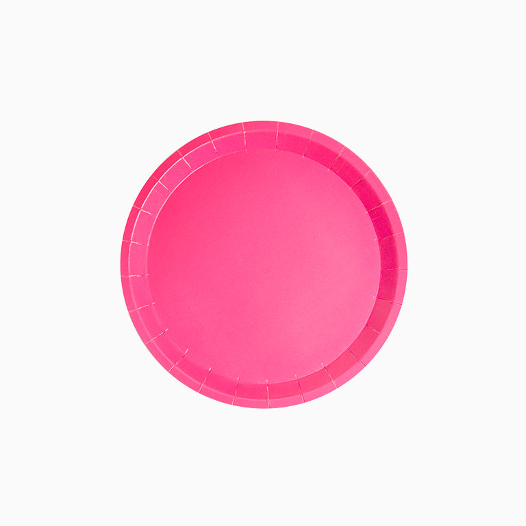 Dessert a cartone piatto rotondo Ø 17 cm rosa