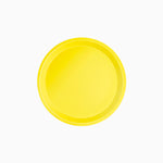 Round plain cardboard plate Ø 17cm yellow