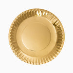 Cartone metallico round llano Ø 23 cm oro