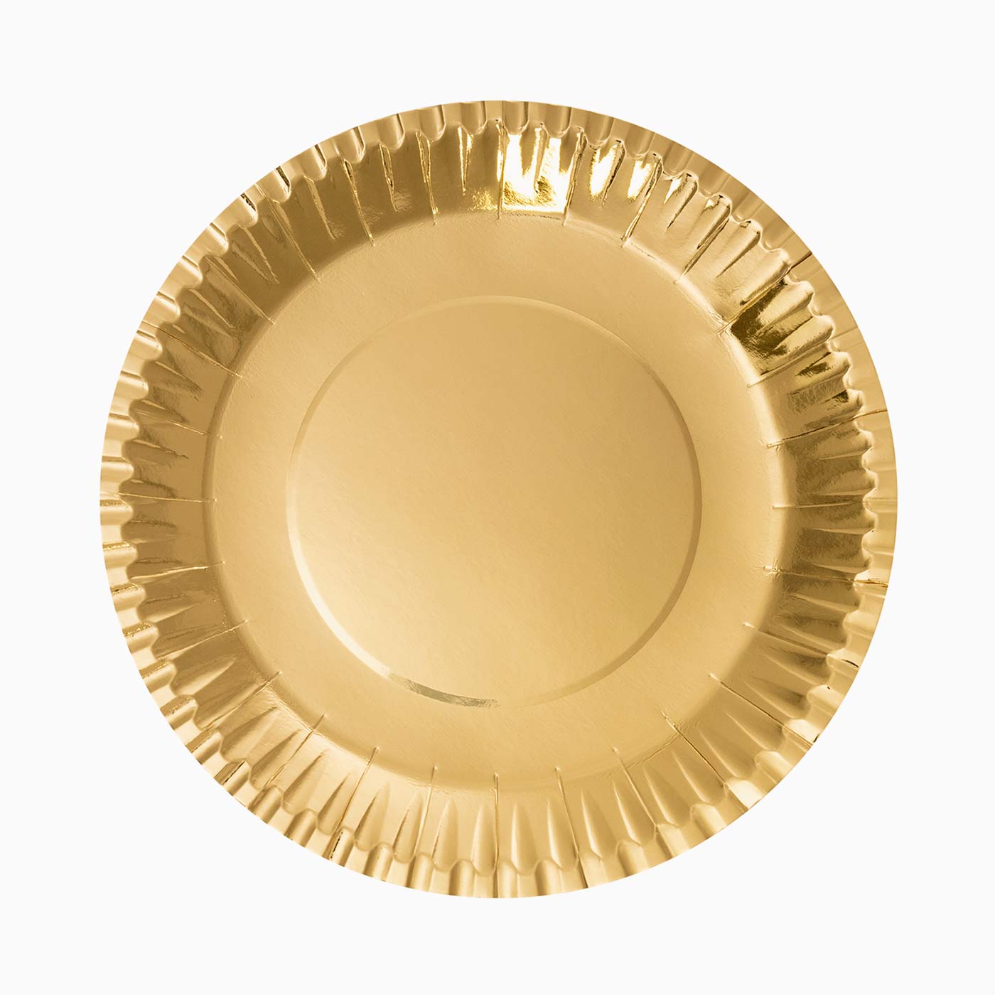 Placa de Cárton redonda metalizada Ø 28 cm de ouro