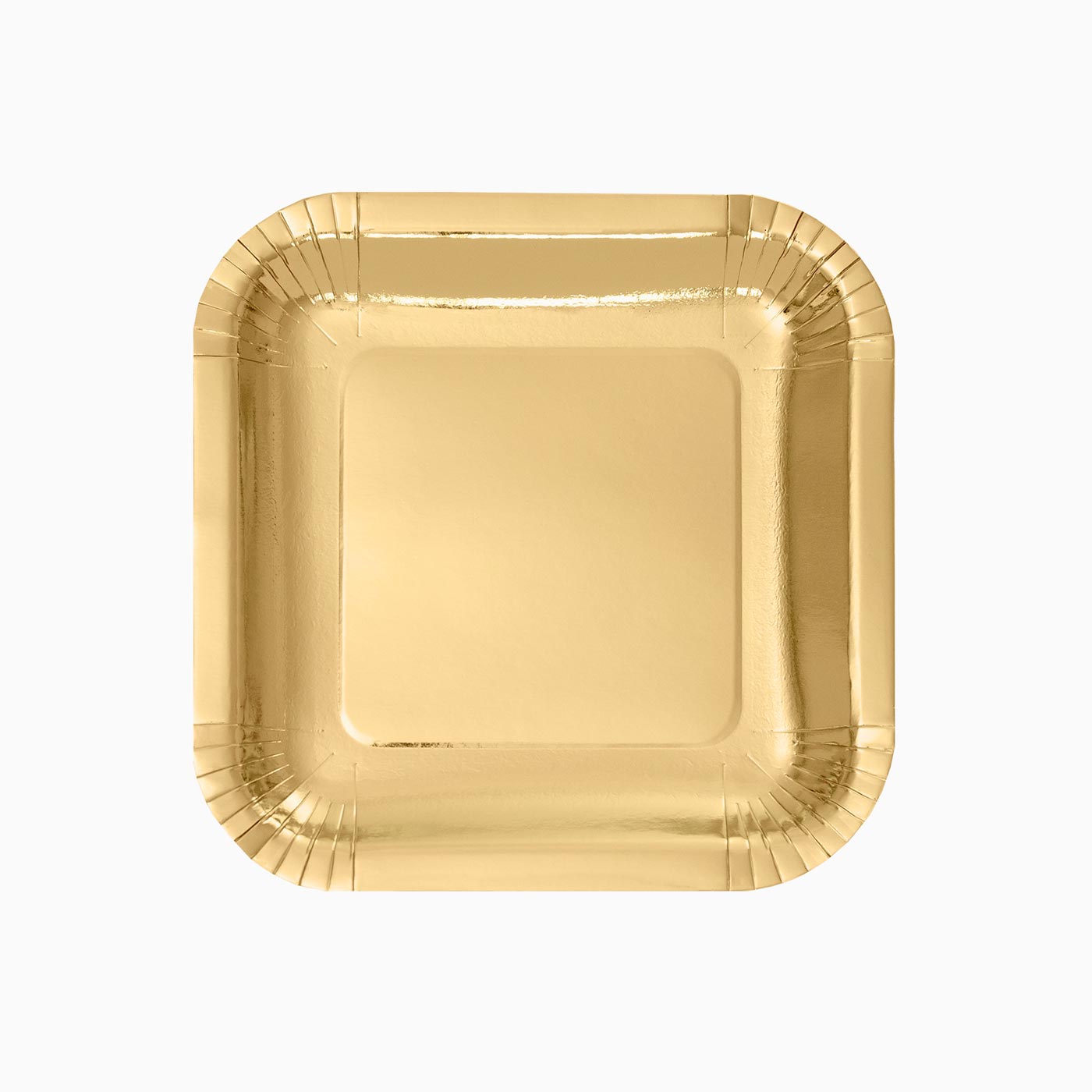 Metallized Plain Carton Platon 18 x 18 cm de ouro