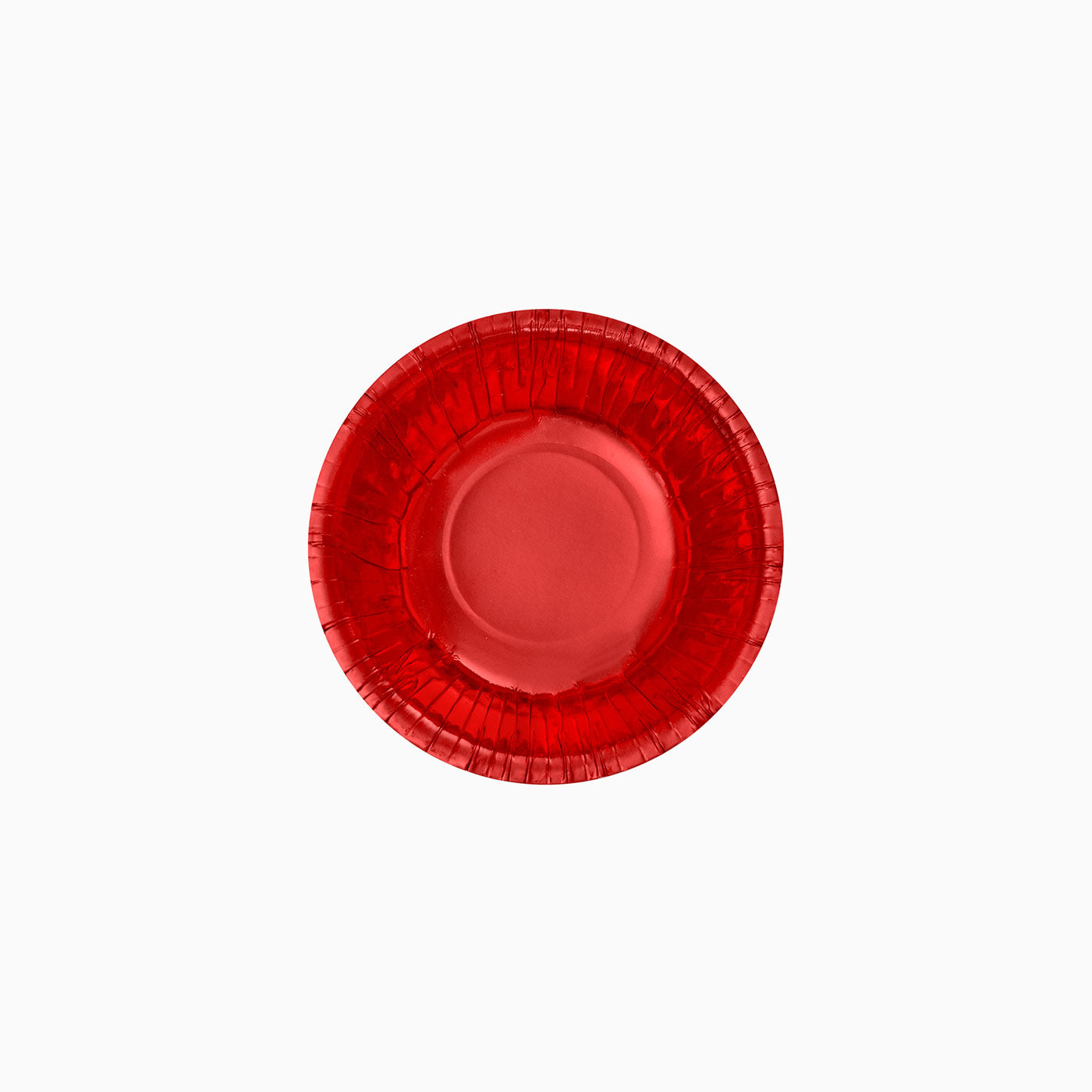 Ciotola rotonda rossa metallizzata / Confezione da 6 unità