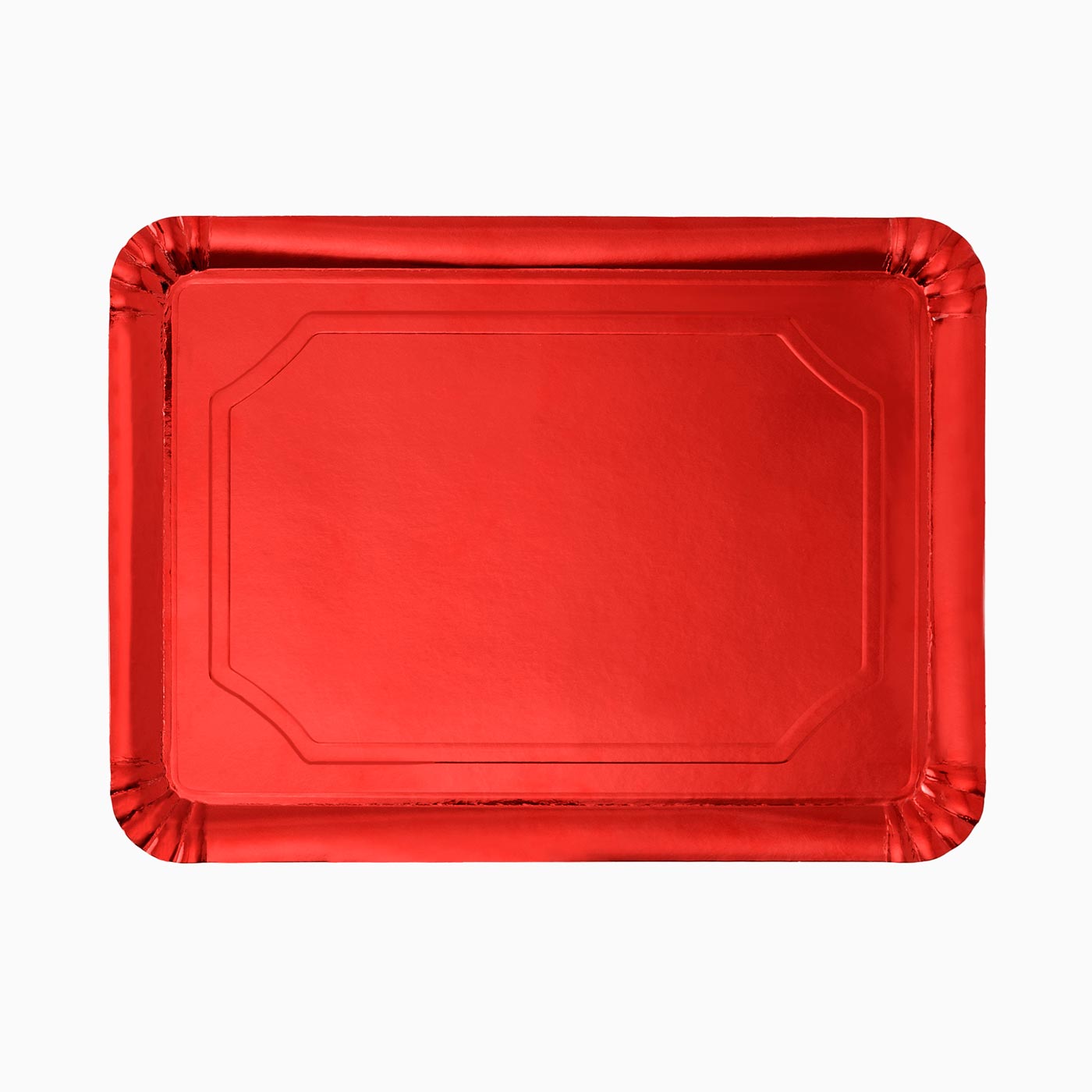 25 x 34 cm rote rechteckige Tablett