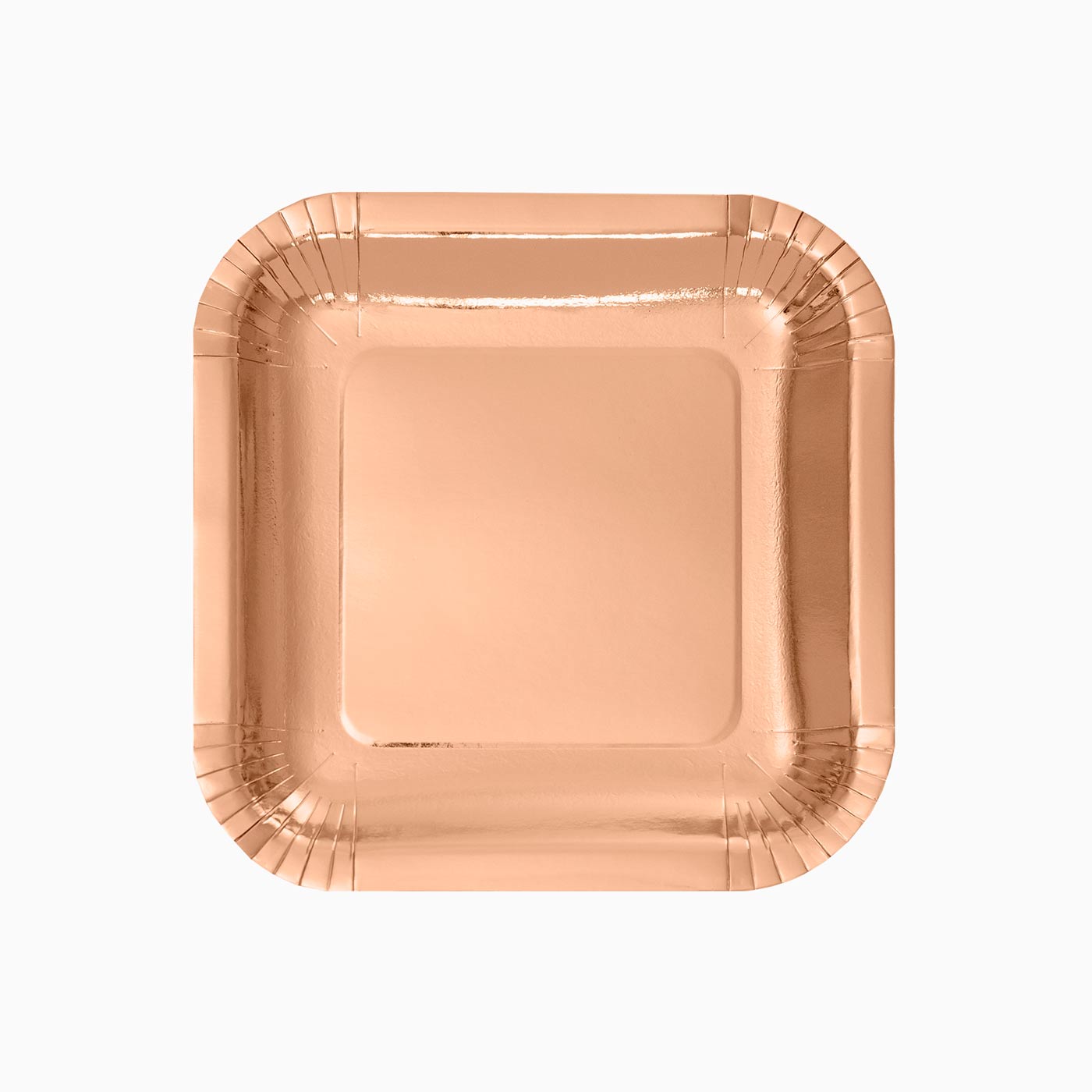 Metallized Plain Carton Platon 18 x 18 cm de ouro rosa