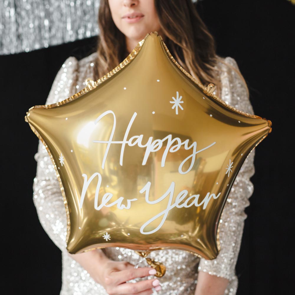 Globo Foil Estrella "Happy New Year"