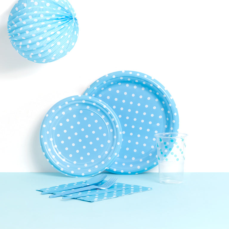 Runde einfache Platten Monddessert Ø 18 cm Kuchen blau