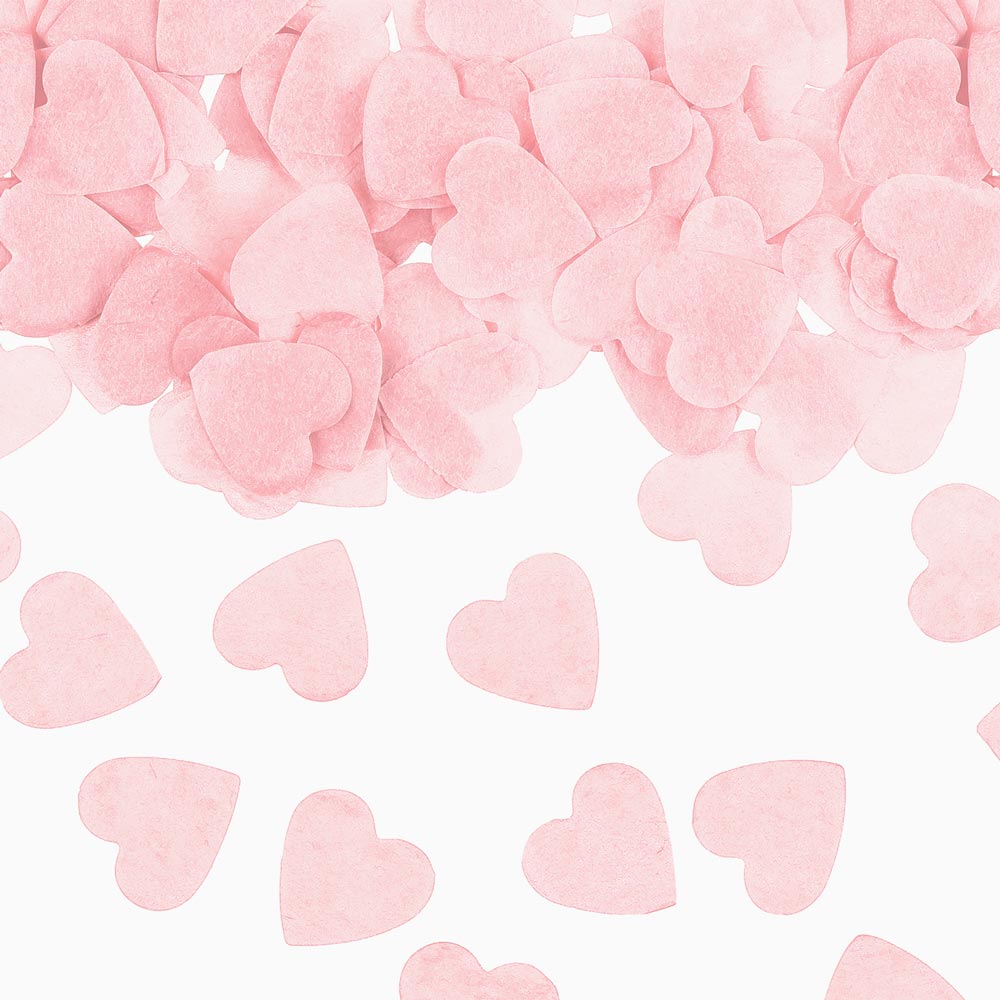 Pastel pink heart confetti