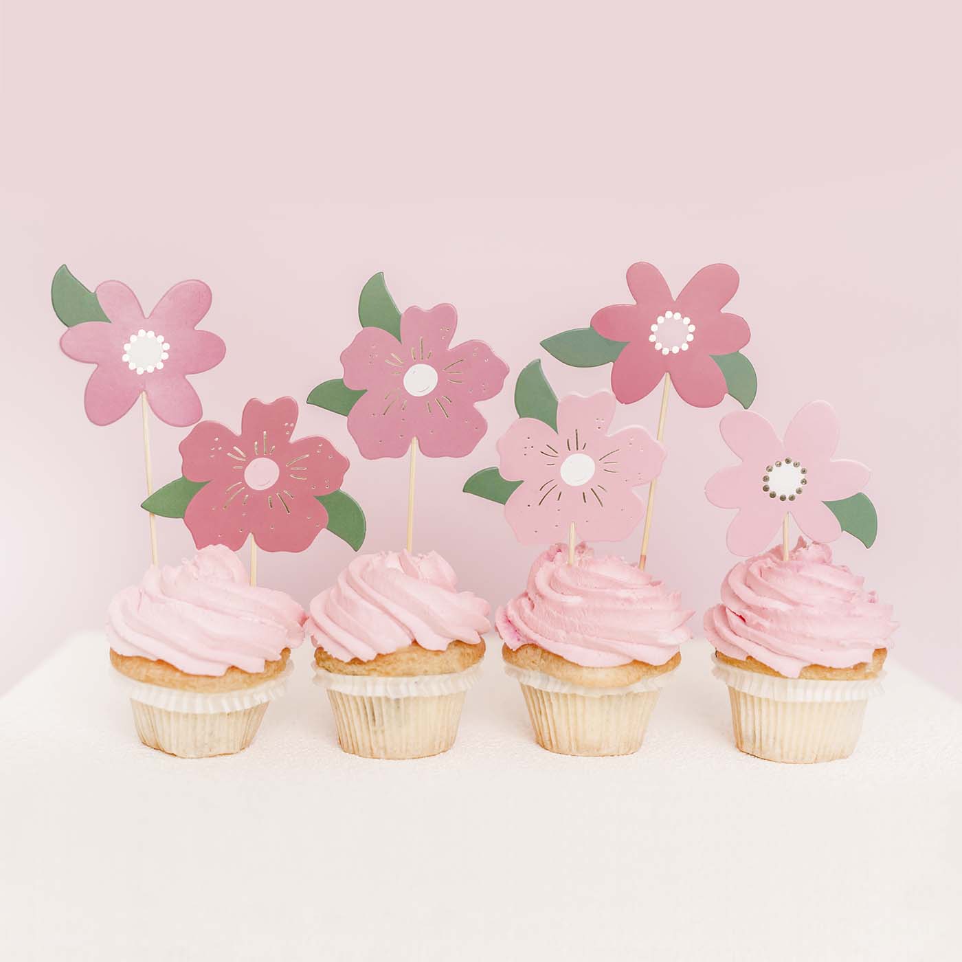 Topper Tarta Flores Rosa – Oh Yeah! by Partylosophy