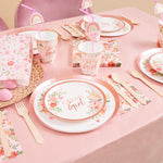 Premium Tisch Kit 12 Personen Babyparty Pink