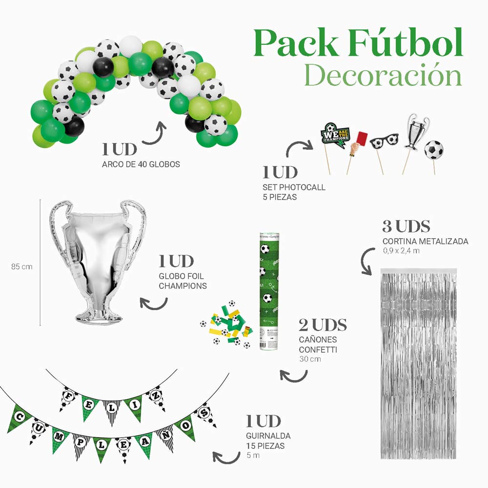 Kit de decoração do ambiente de futebol