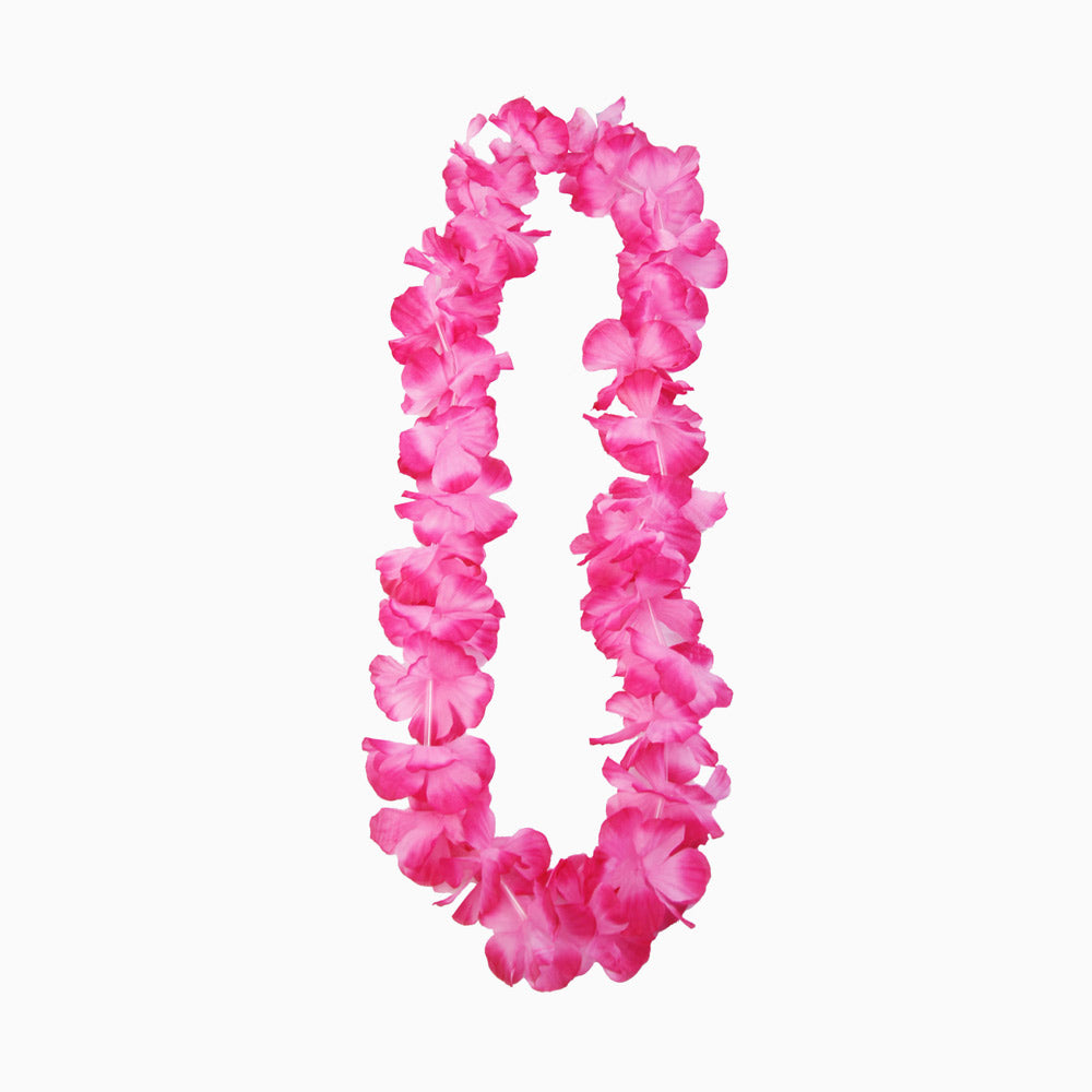 Collana hawaiana con fiori rosa