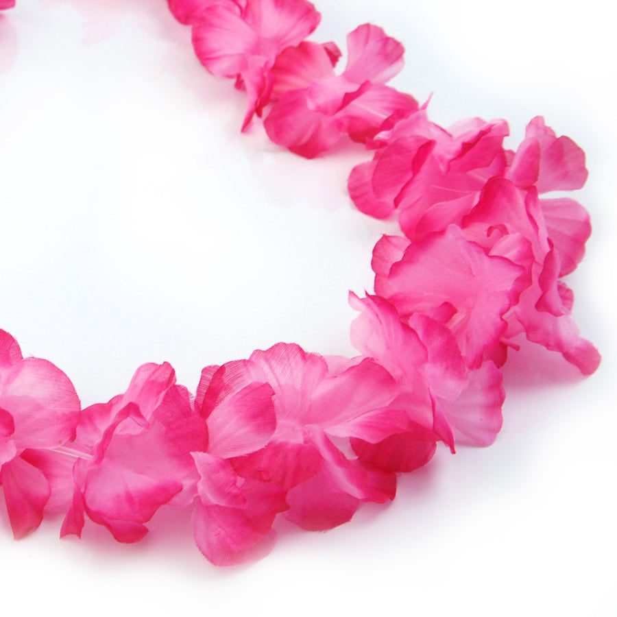 Collana hawaiana con fiori rosa