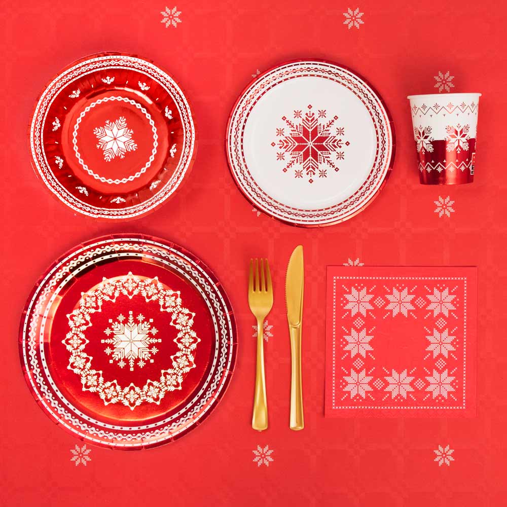 Christmas Build Kit Red embroidery 12 people