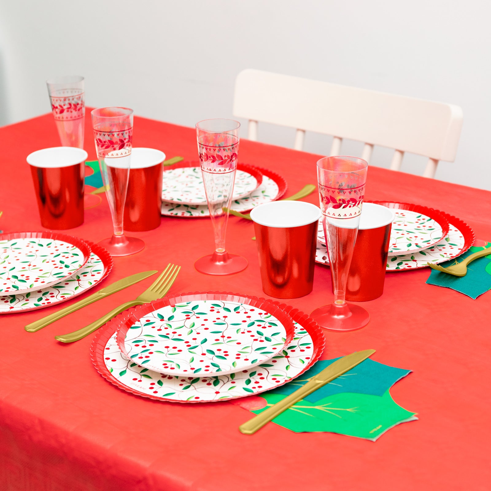 Natural Christmas Premium table kit 12 people