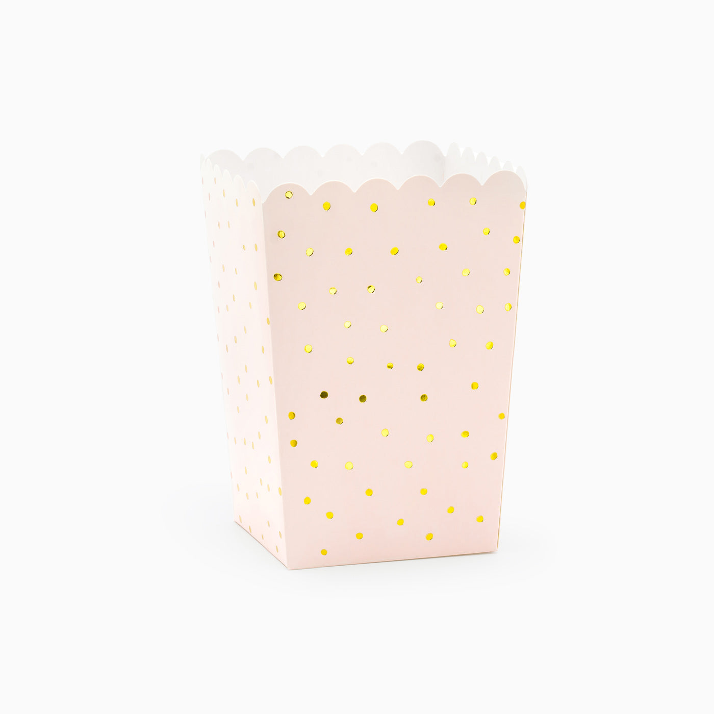 Scatola per popcorn a pois rosa pastello