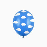 Balão de nuvens de látex azul