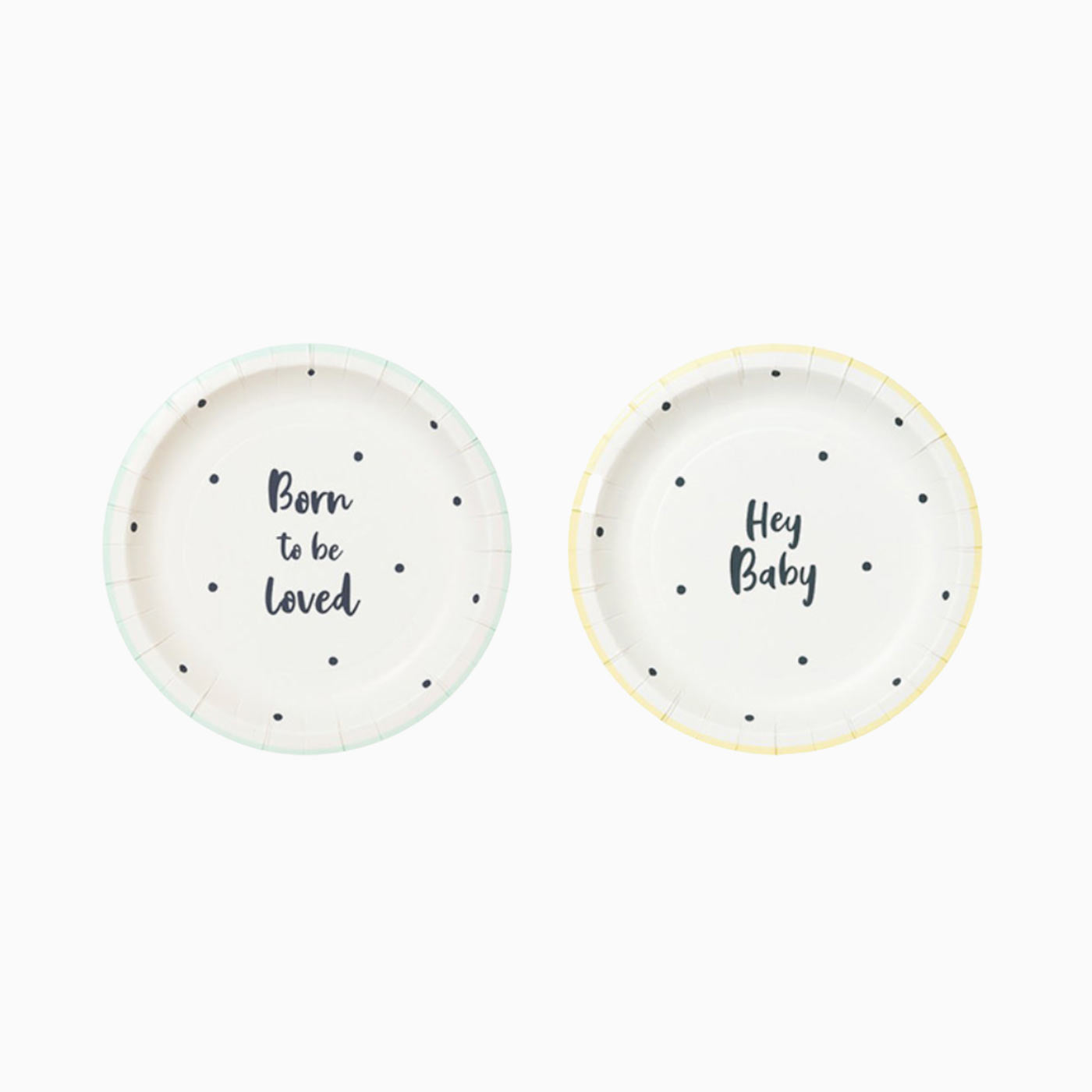 Dishes "Born To Be loved" & "Hey Baby" / Pack 12 UDS