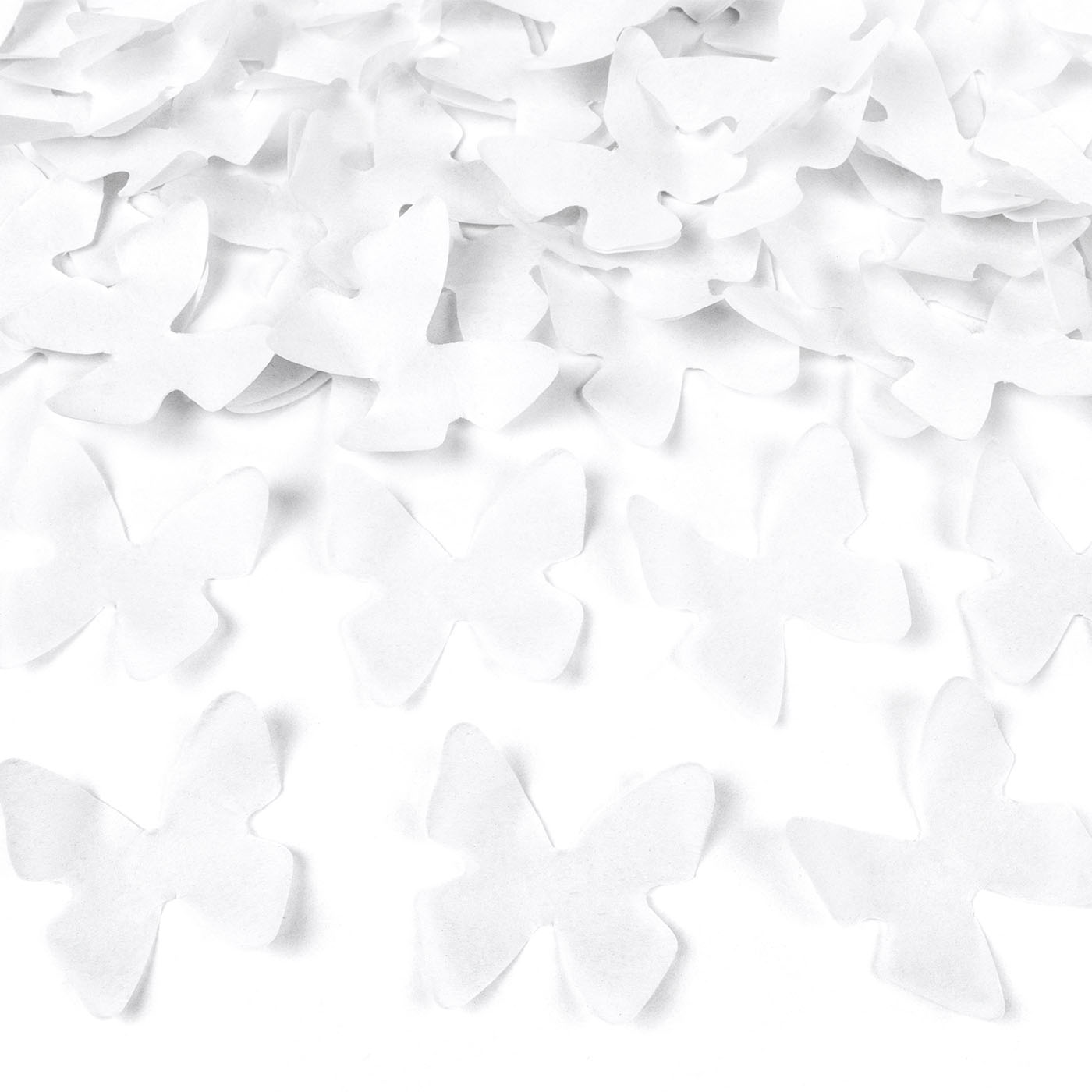 Cañón confeti Mariposas Papel Biodegradable 80 cm Blanco