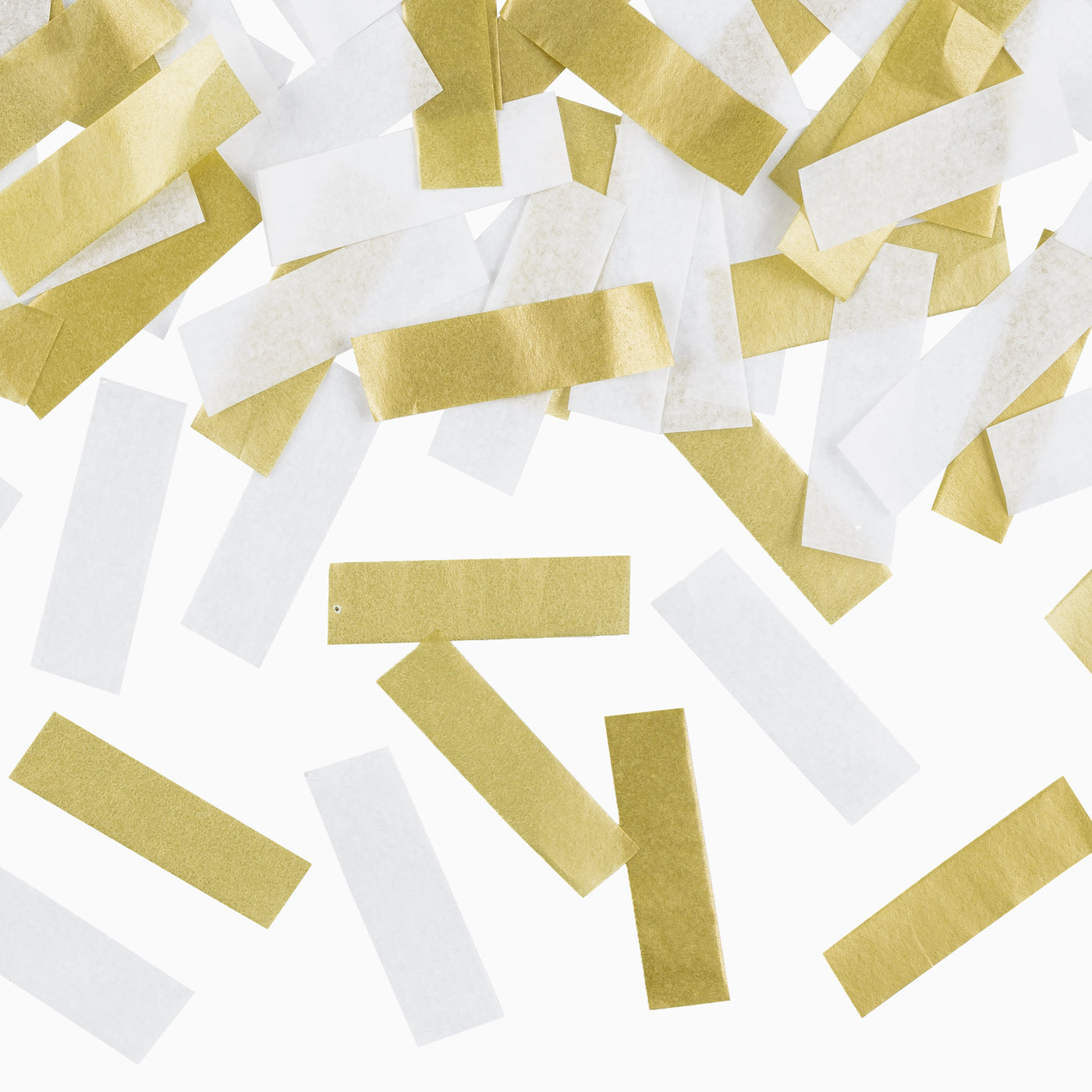 Mini confete retangular 35 cm de papel biodegradável de ouro