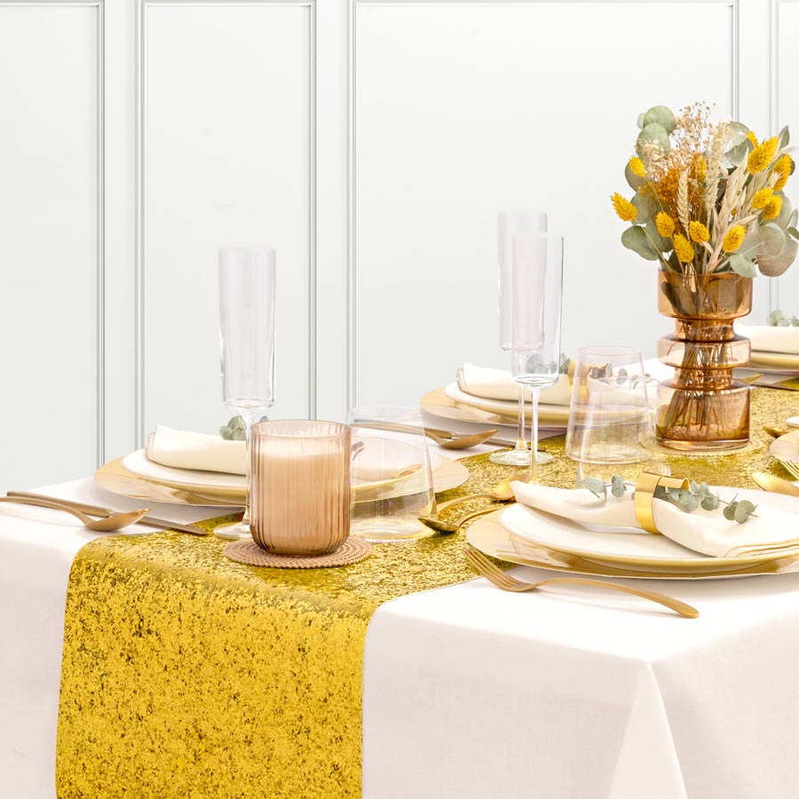 Gold Glitter Table Road