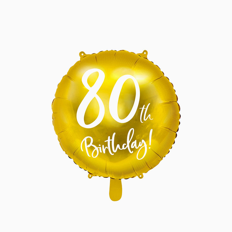 Folienkugel "80. Geburtstag"