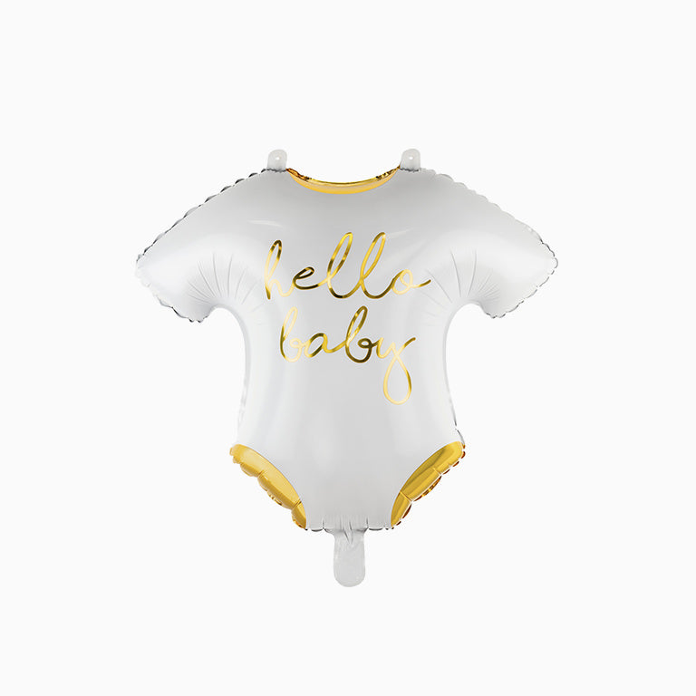 Palloncino in foil a forma di corpo "Hello Baby"