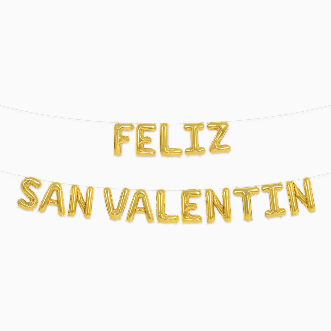 Set Globo Foil Letras "Feliz San Valentín" Oro