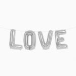 Love Foil Letters Silver Lettres