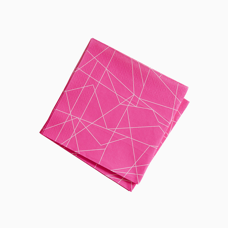Geometric paper napkins
