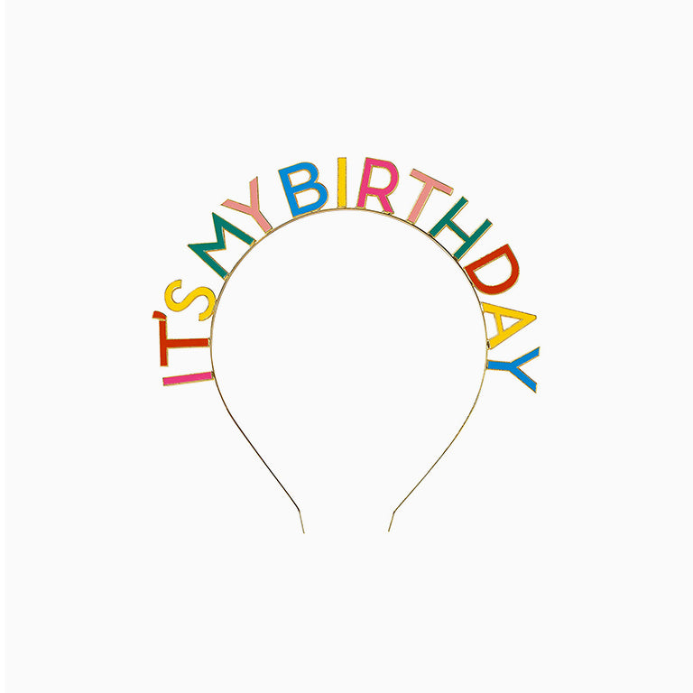 "C'est mon anniversaire" Bandeau multicolore