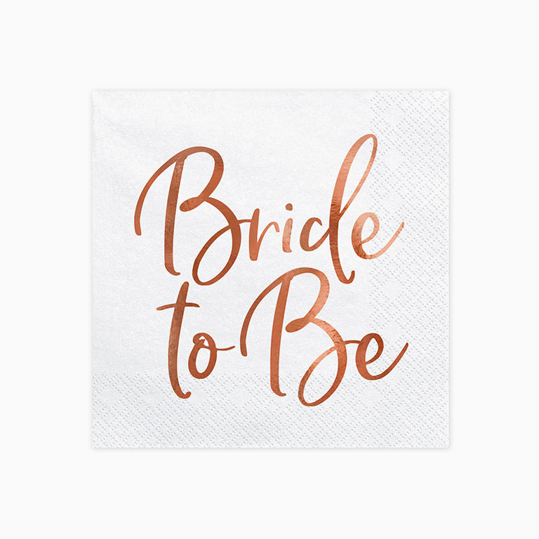 Servilletas "Bride to Be" / Pack 20 uds