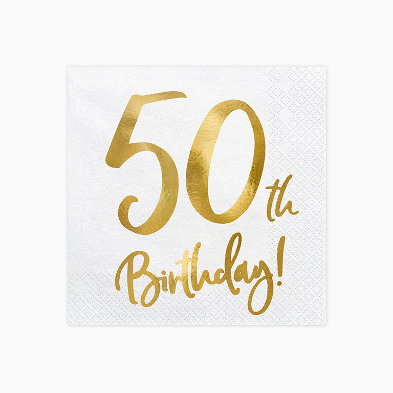 Servilletas Papel "50th Birthday"