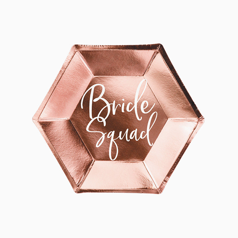 Hexagonal dishes "Bride Squad" / Pack 6 UDS